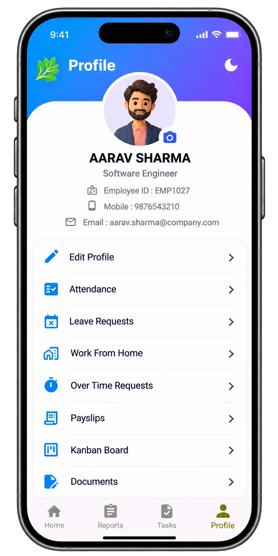 HR Portal Screen 2 - Employee Profile