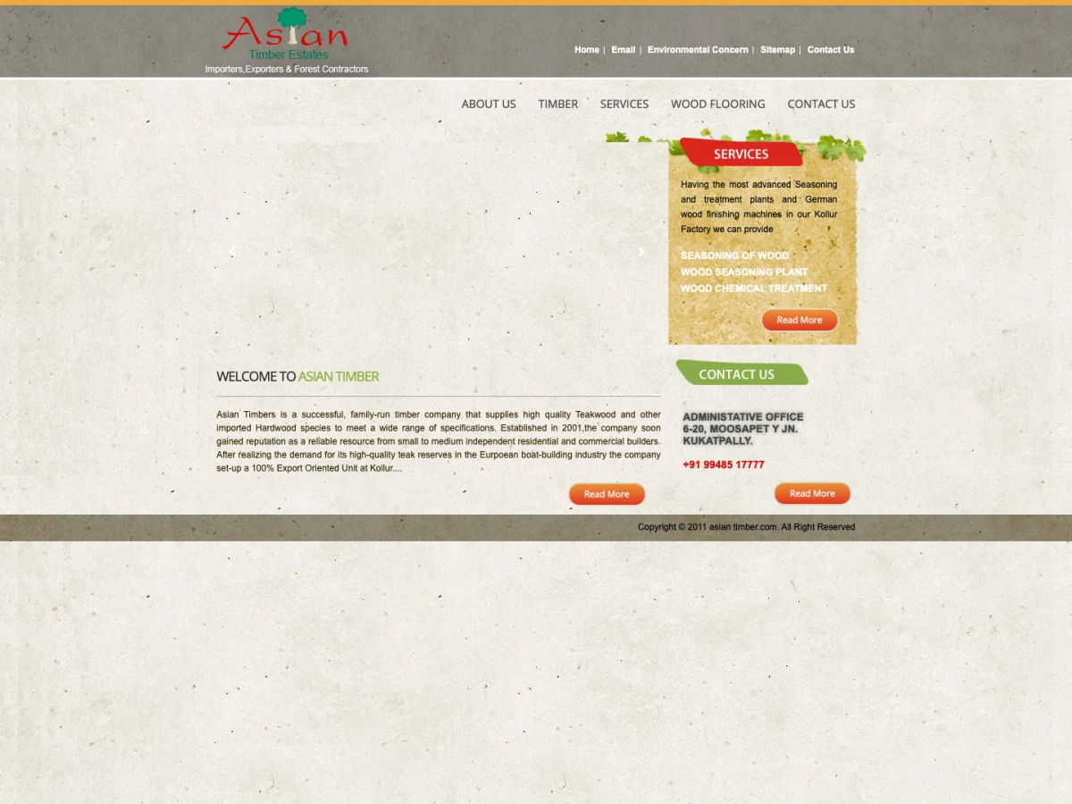Asian Timber Estates website preview
