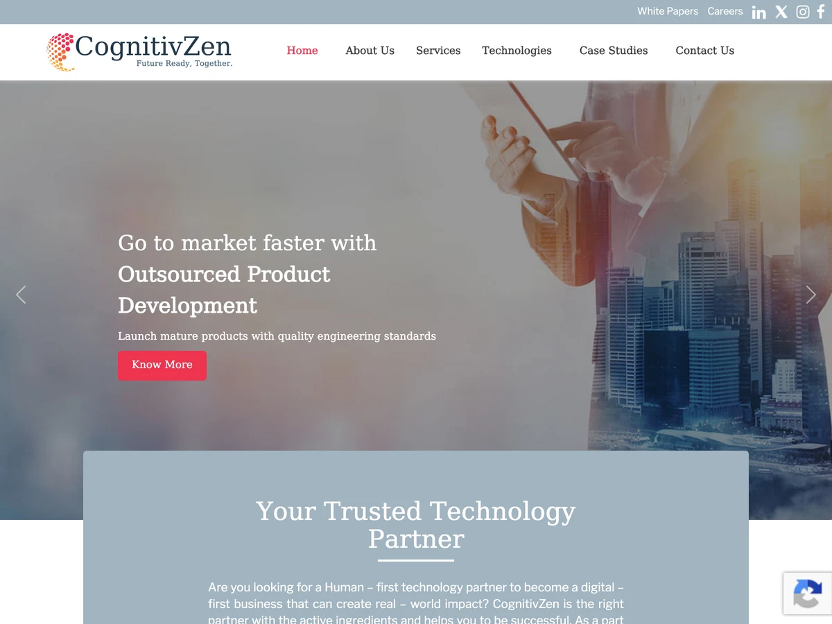 Cognitive Zen website preview