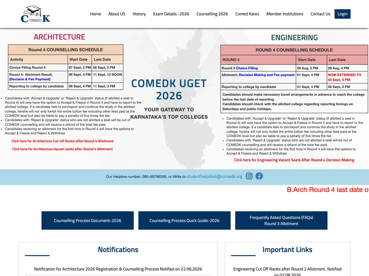COMED-K website preview