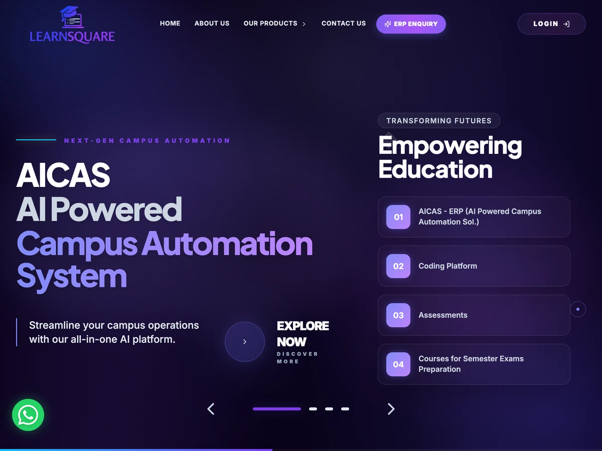 Learn Square Solutions website preview