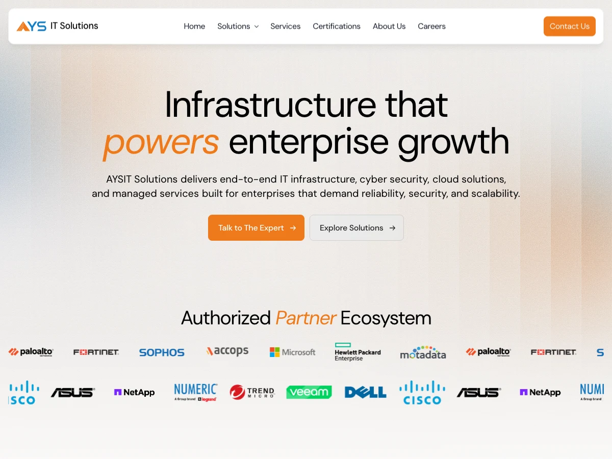 AYS IT website preview