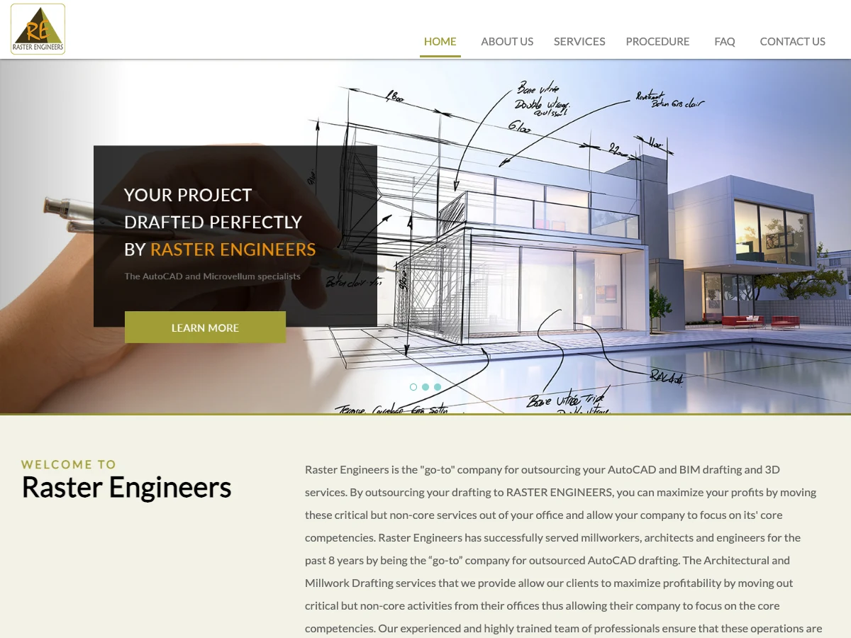 Raster Technologies website preview