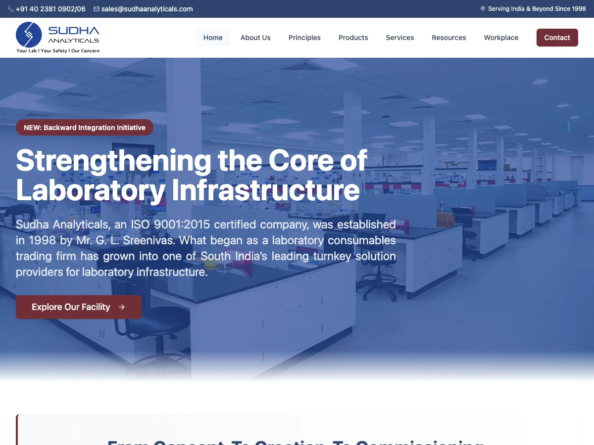 Sudha Analytics website preview