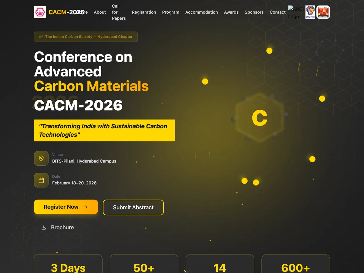 CACM-2026 Conference Portal website preview