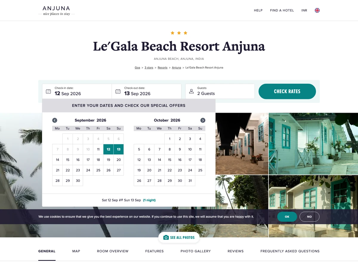 Legala Resorts website preview