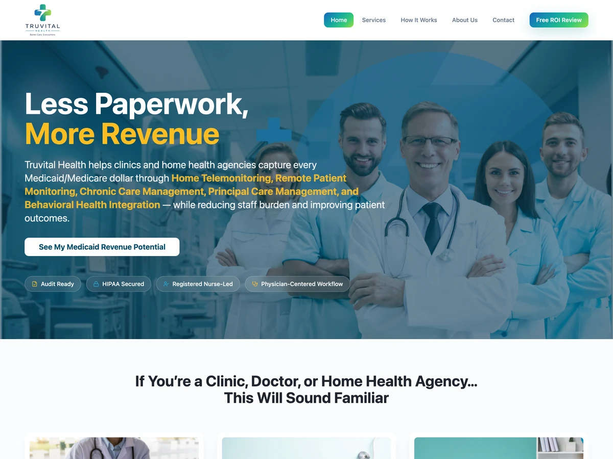 True Vital website preview