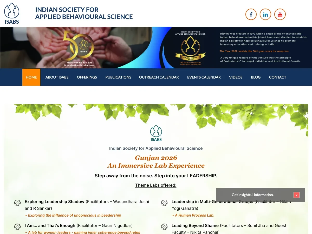 ISABS website preview