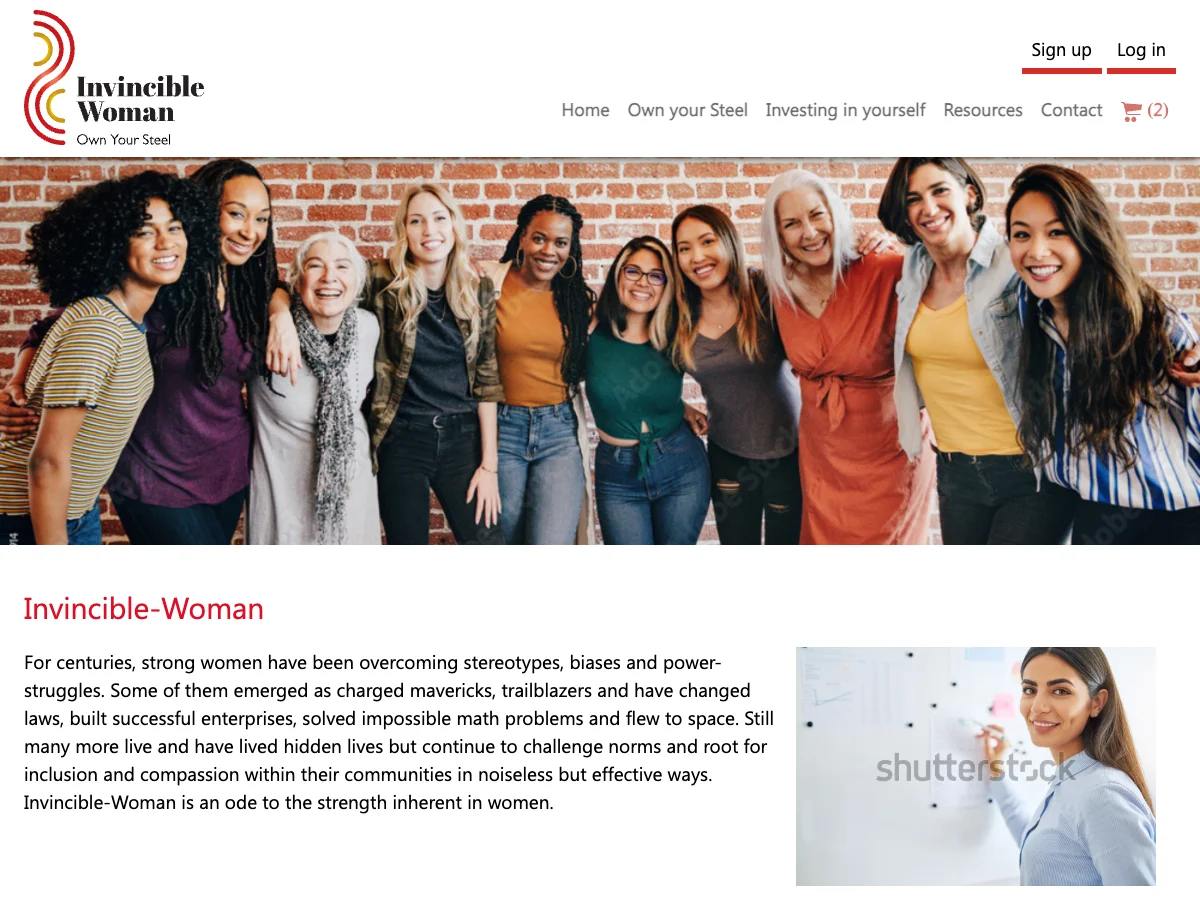 Indian Women Network (IWN) website preview