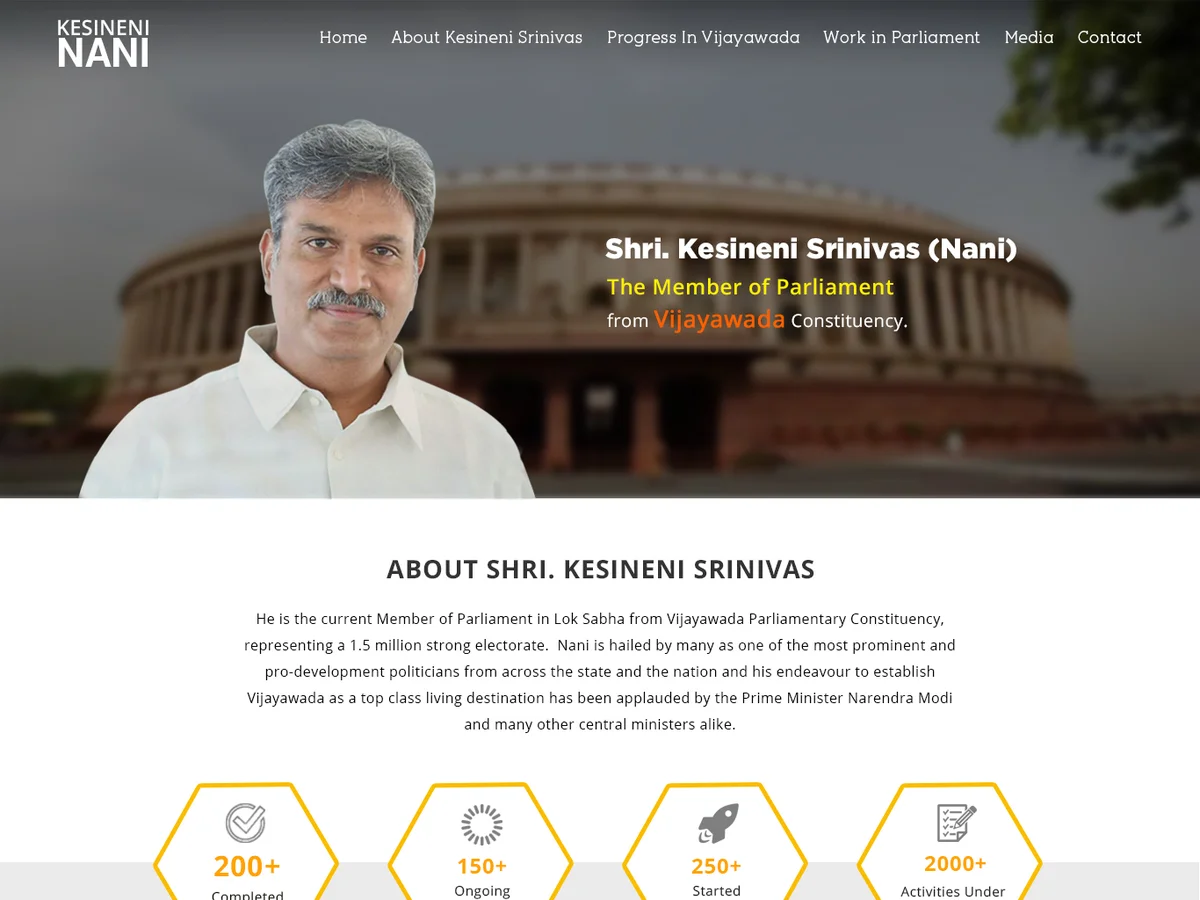 Kesineni Group website preview