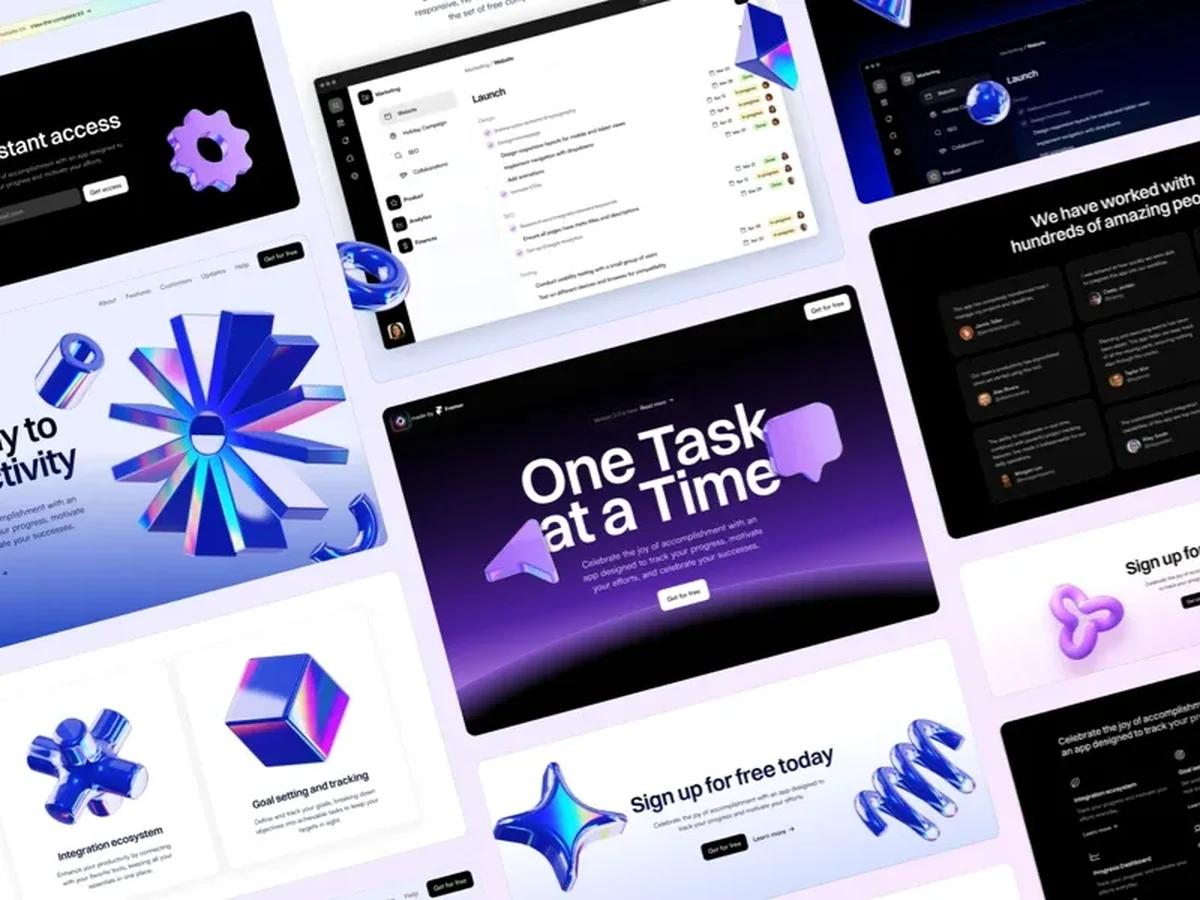 Website Design Mockups Collage