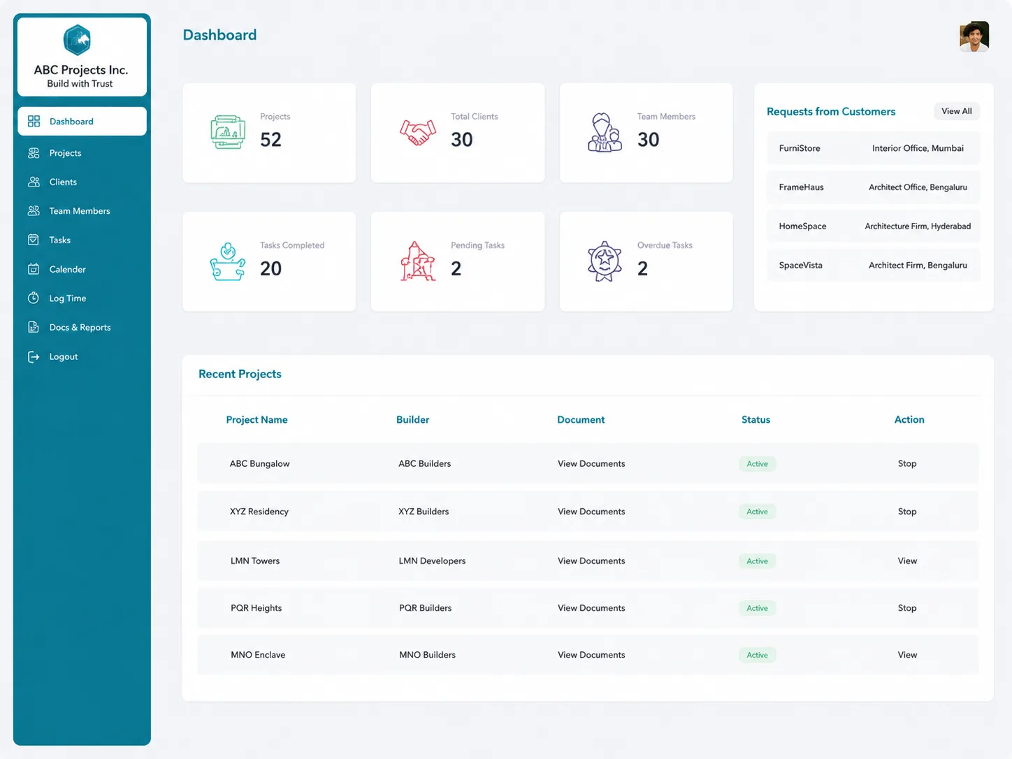 Internal Business Systems Mockup