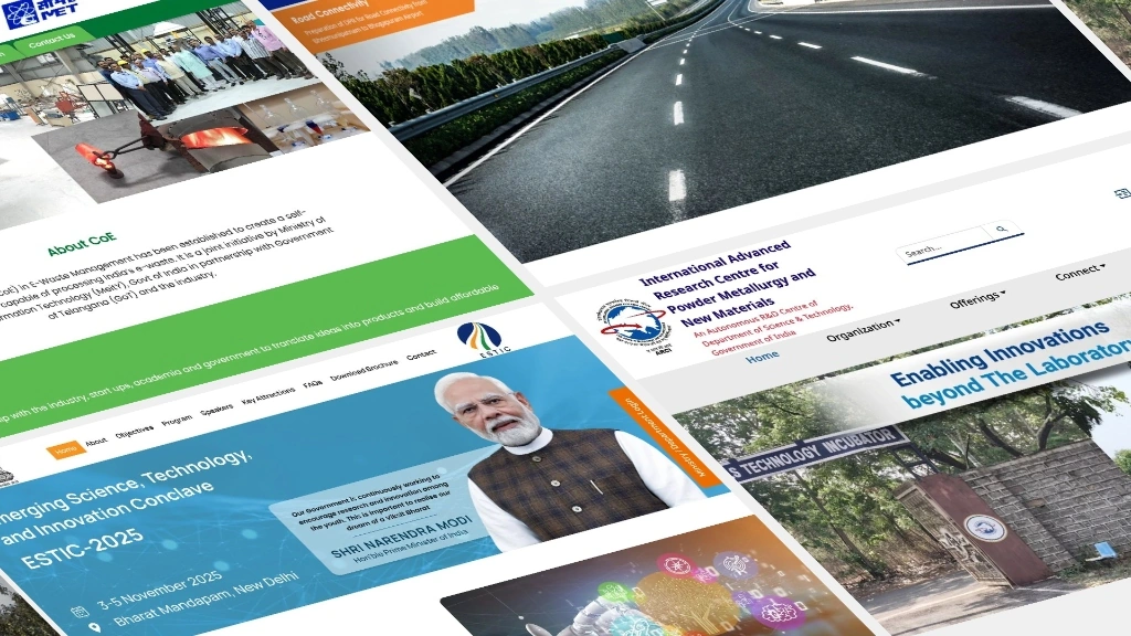Web Development Portfolio Showcase - CoE E-Waste, Road Connectivity, ESTIC, ARCI