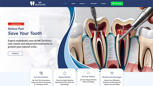 MK Dentistry Desktop View
