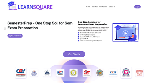 Learn Square Desktop View