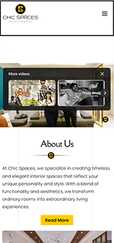 Chick Spaces Mobile View